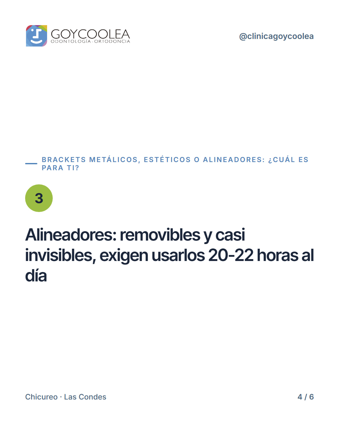Carrusel que compara brackets metálicos