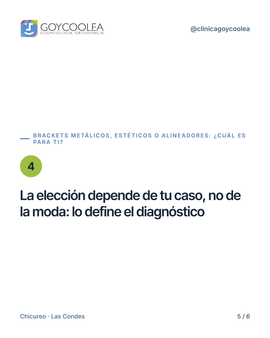 Carrusel que compara brackets metálicos