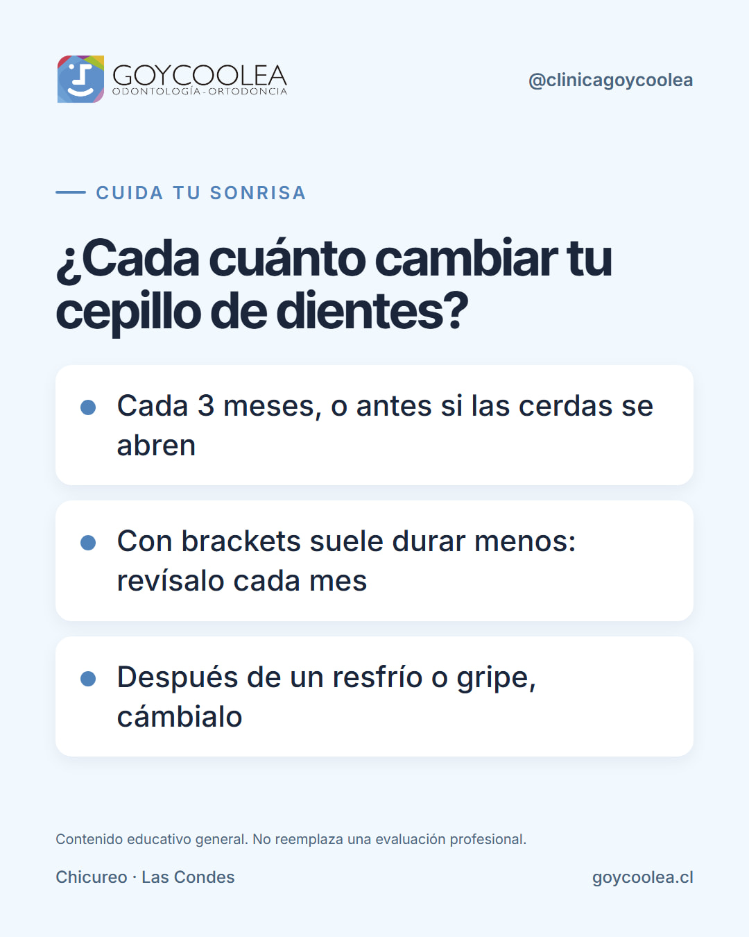 Consejos sobre cuándo cambiar el cepillo de dientes
