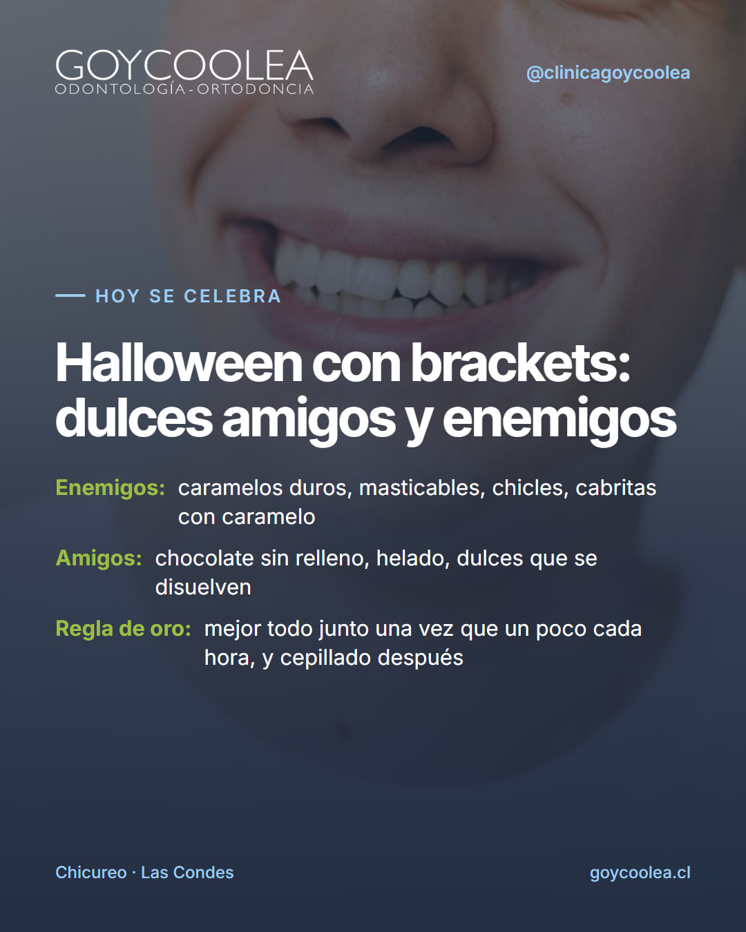 Lista de dulces recomendados y no recomendados para personas con brackets en Halloween