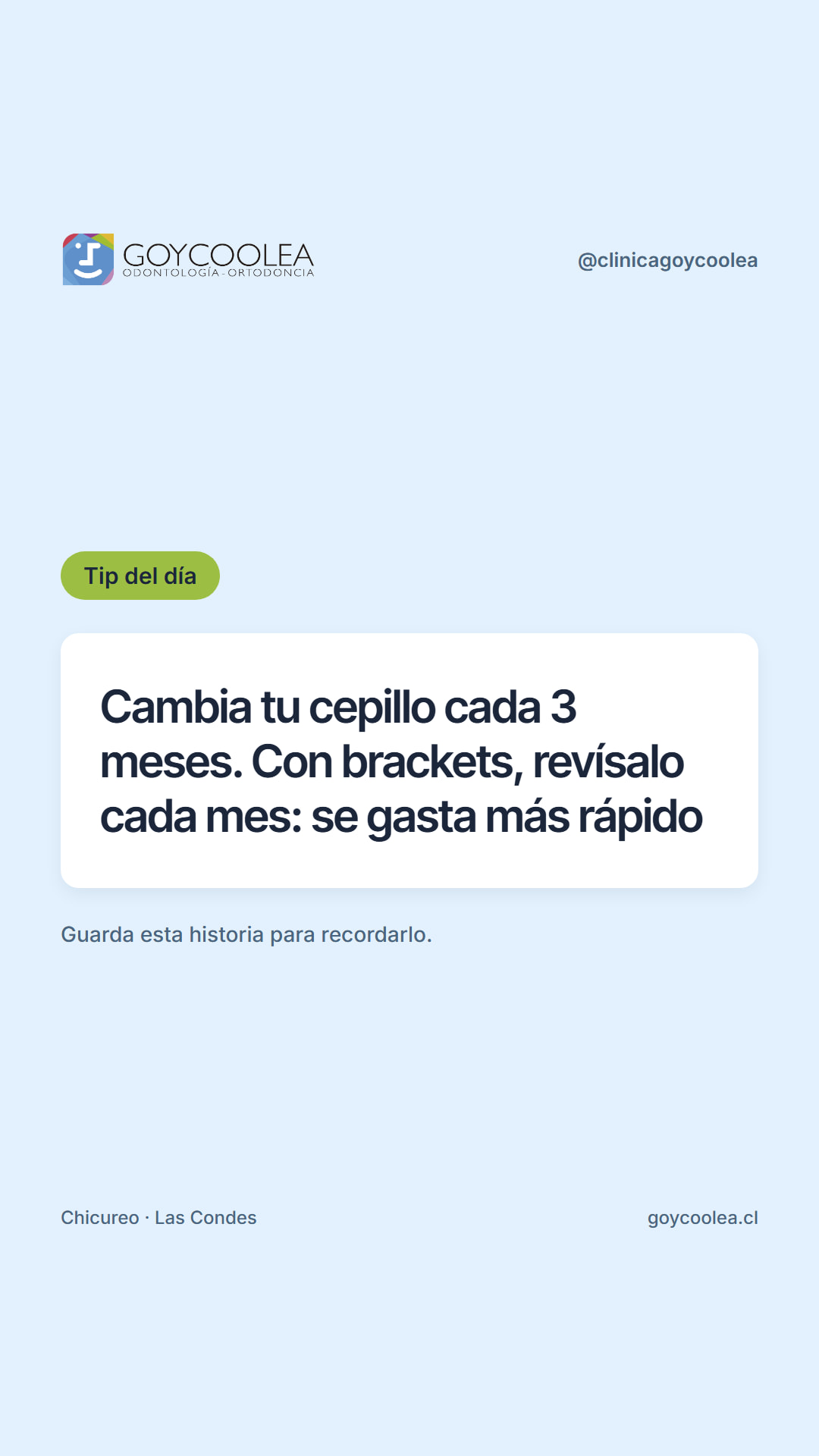 Historia con consejo sobre cambio de cepillo