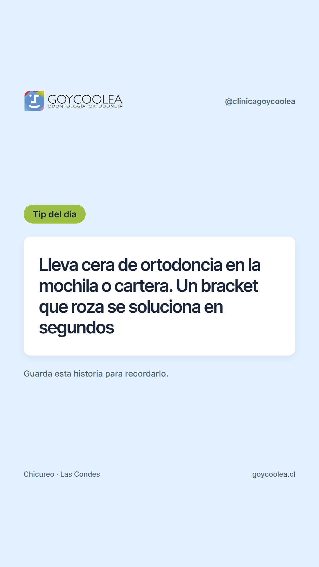 Historia con consejo sobre cera de ortodoncia