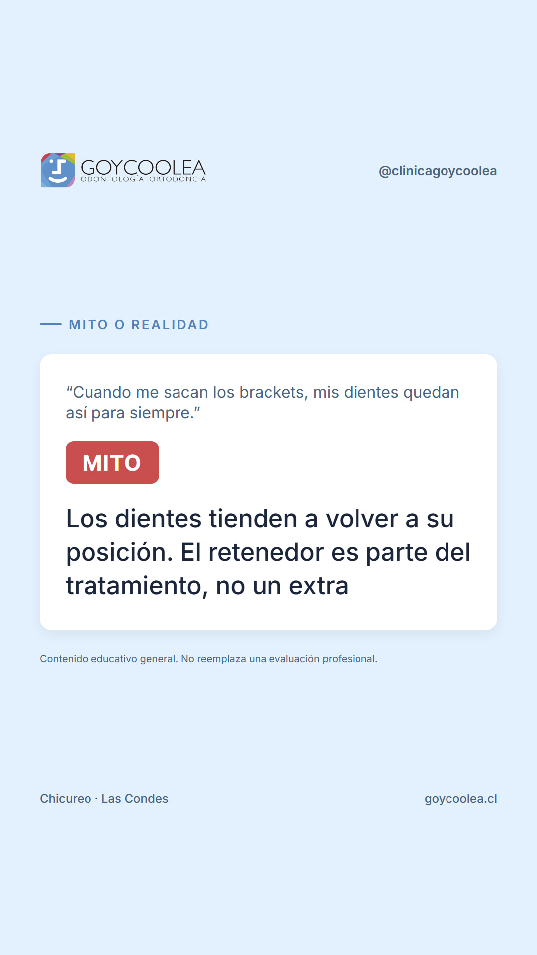 Historia de dos frames sobre la necesidad de retenedores
