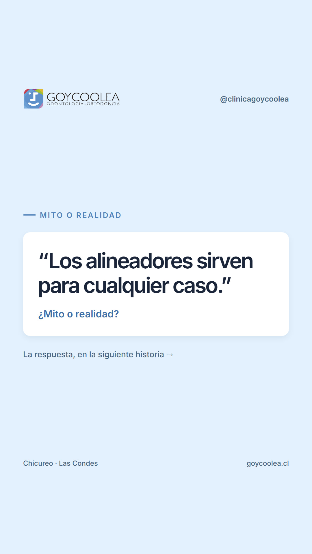 Historia de dos frames sobre indicaciones de los alineadores